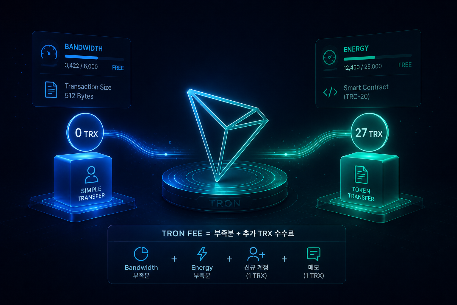 TRON 수수료는 왜 0 TRX였다가 27 TRX가 될까?